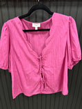 Dani Scallop Detailed Tie Shirt