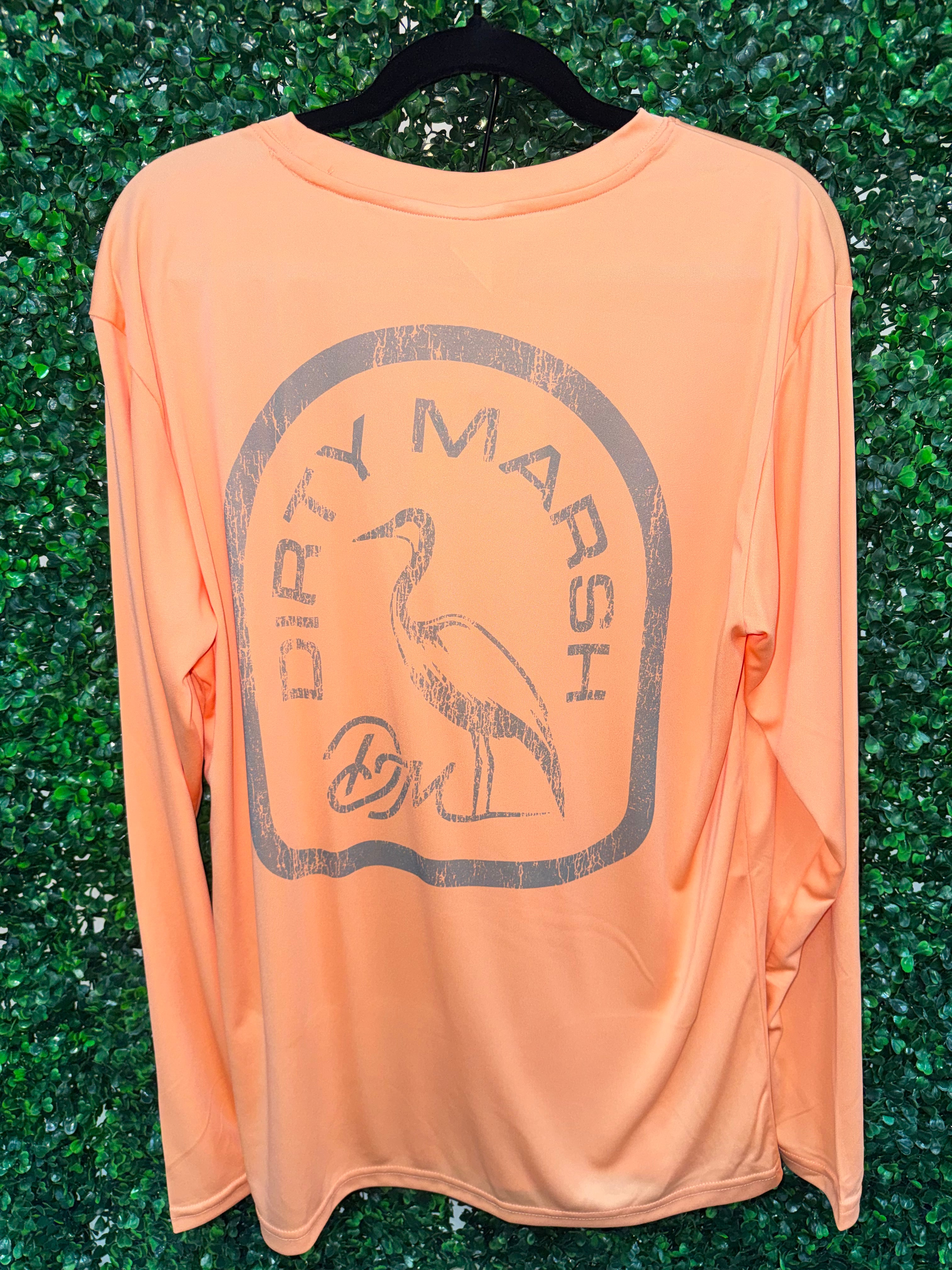 Dirty Marsh Orange Performance Long Sleeve