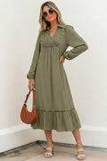 Olive Grove Midi Dress