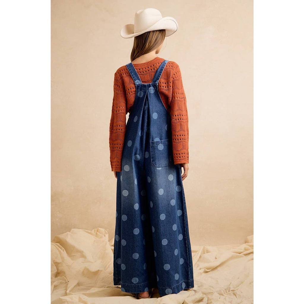 POLKA DOT PRINTED OVERALLS