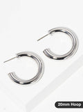 20mm Bold Brass Hollow Hoop Earrings