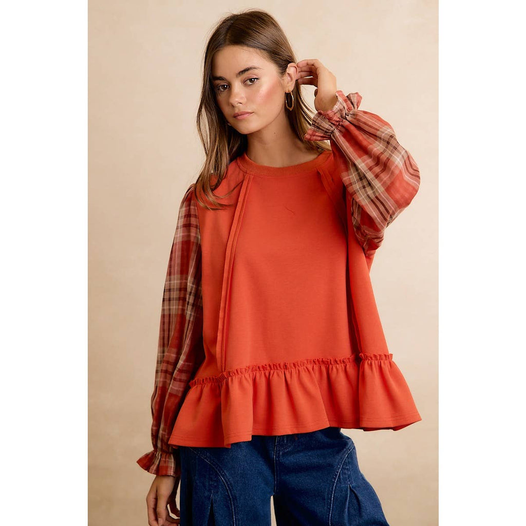 The Sweet Tea & Plaid Top