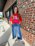 USA Patriotic Star Patched Oversize Tee