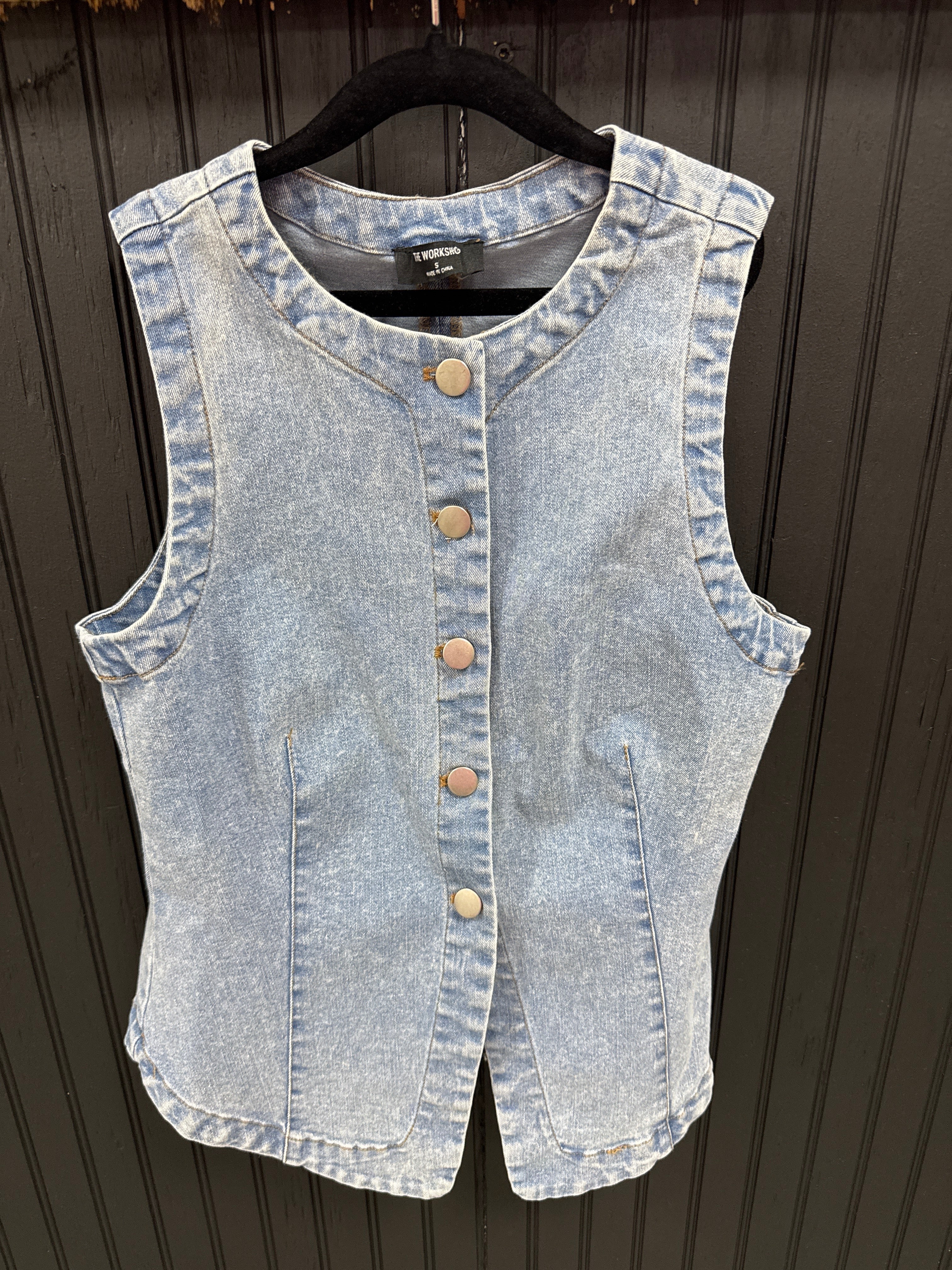 Washed Denim Button Down