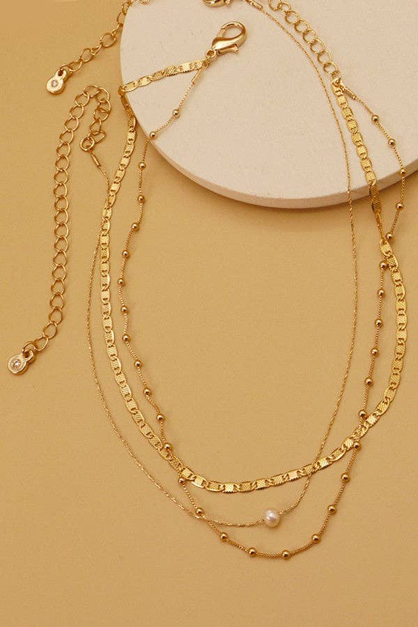 DELICATE 3 LAYERED CHOKER NECKLACE