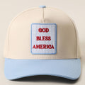 GOD BLESS AMERICA Embroidered Patch Two Tone Trucker Hat