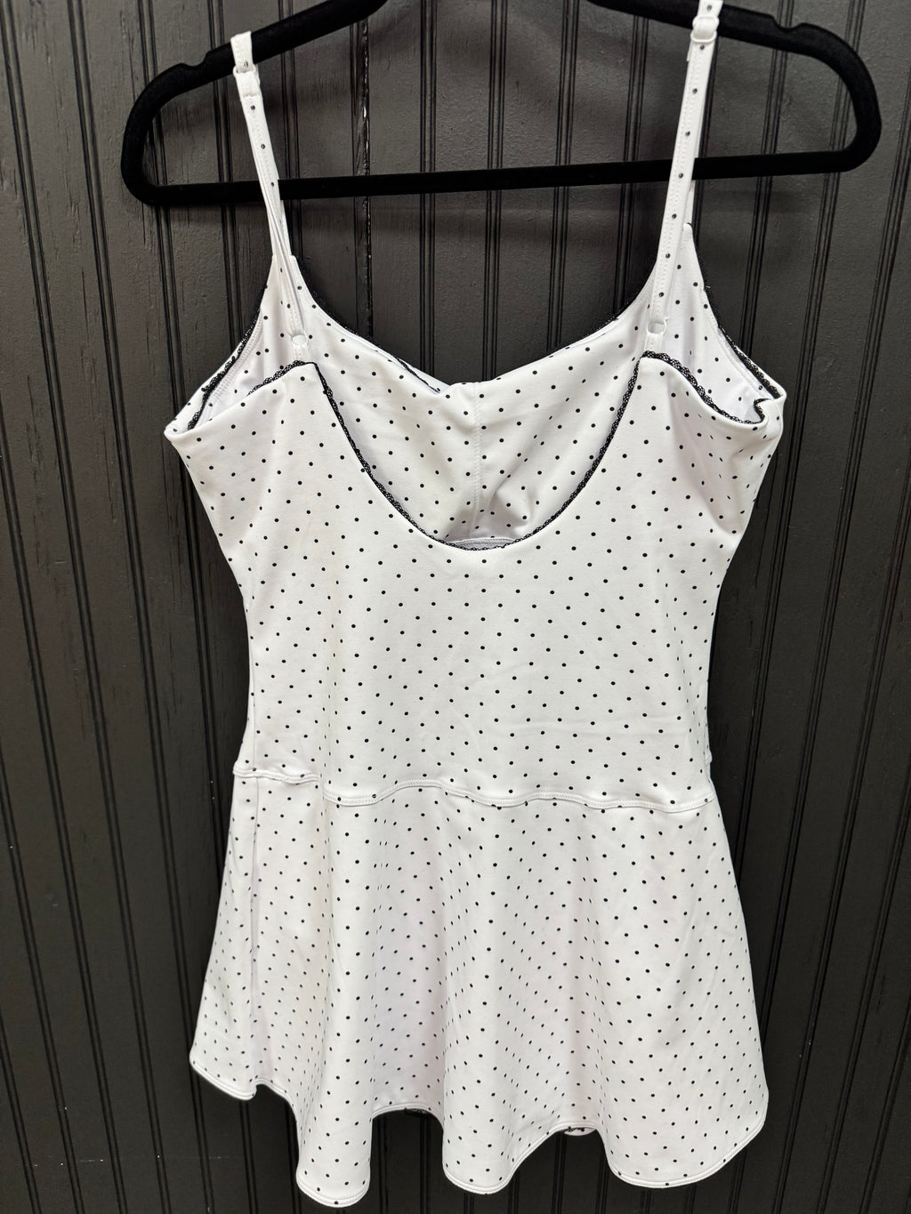 White Polka Dot Fitness Outfit