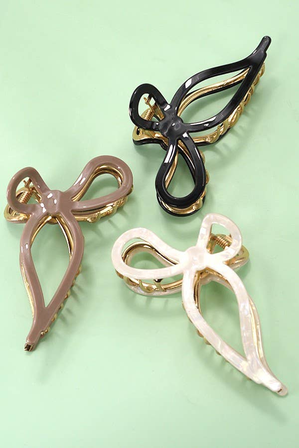 JUMBO BOW HAIR CLAW CLIPS