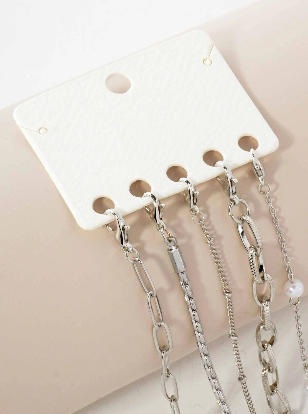 5-Piece Layered Stackable Chain Bracelet Set AB1522