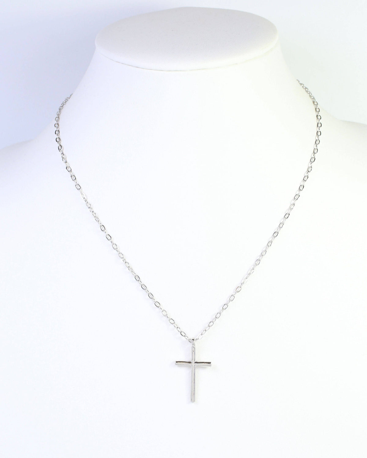 Carla Cross Necklace Silver