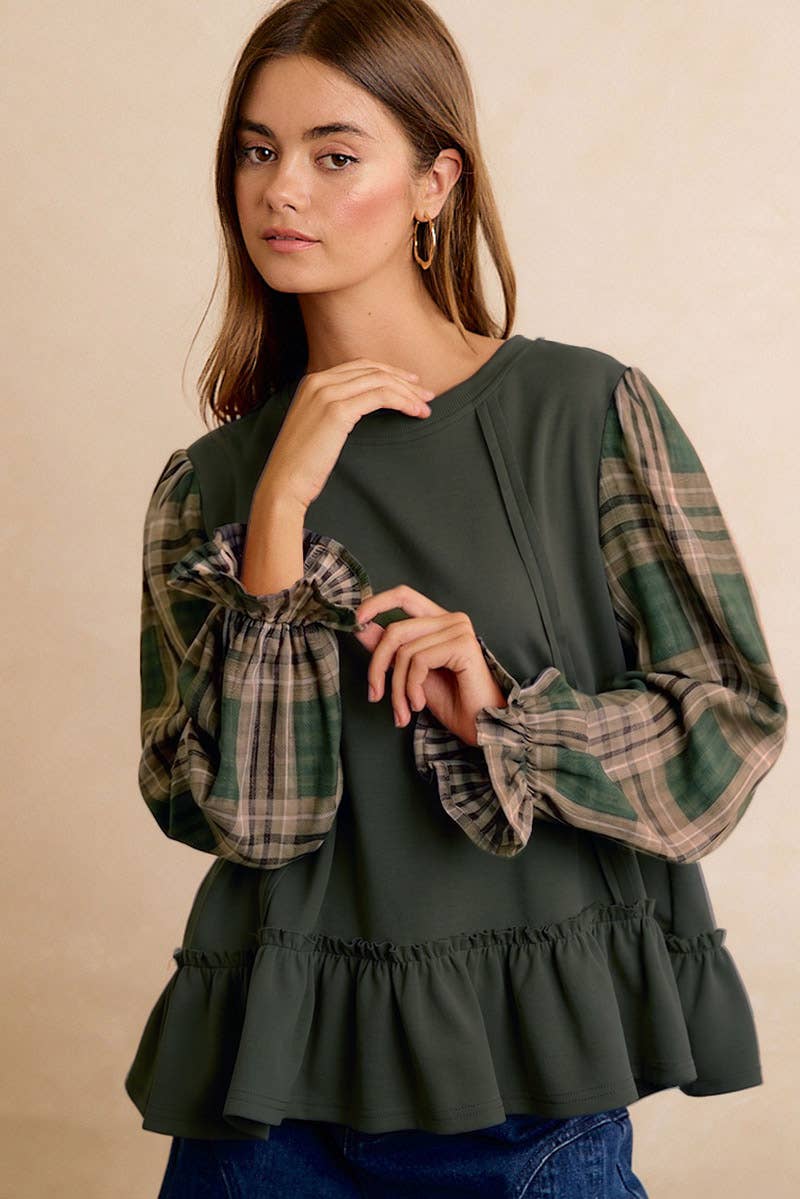 The Sweet Tea & Plaid Top