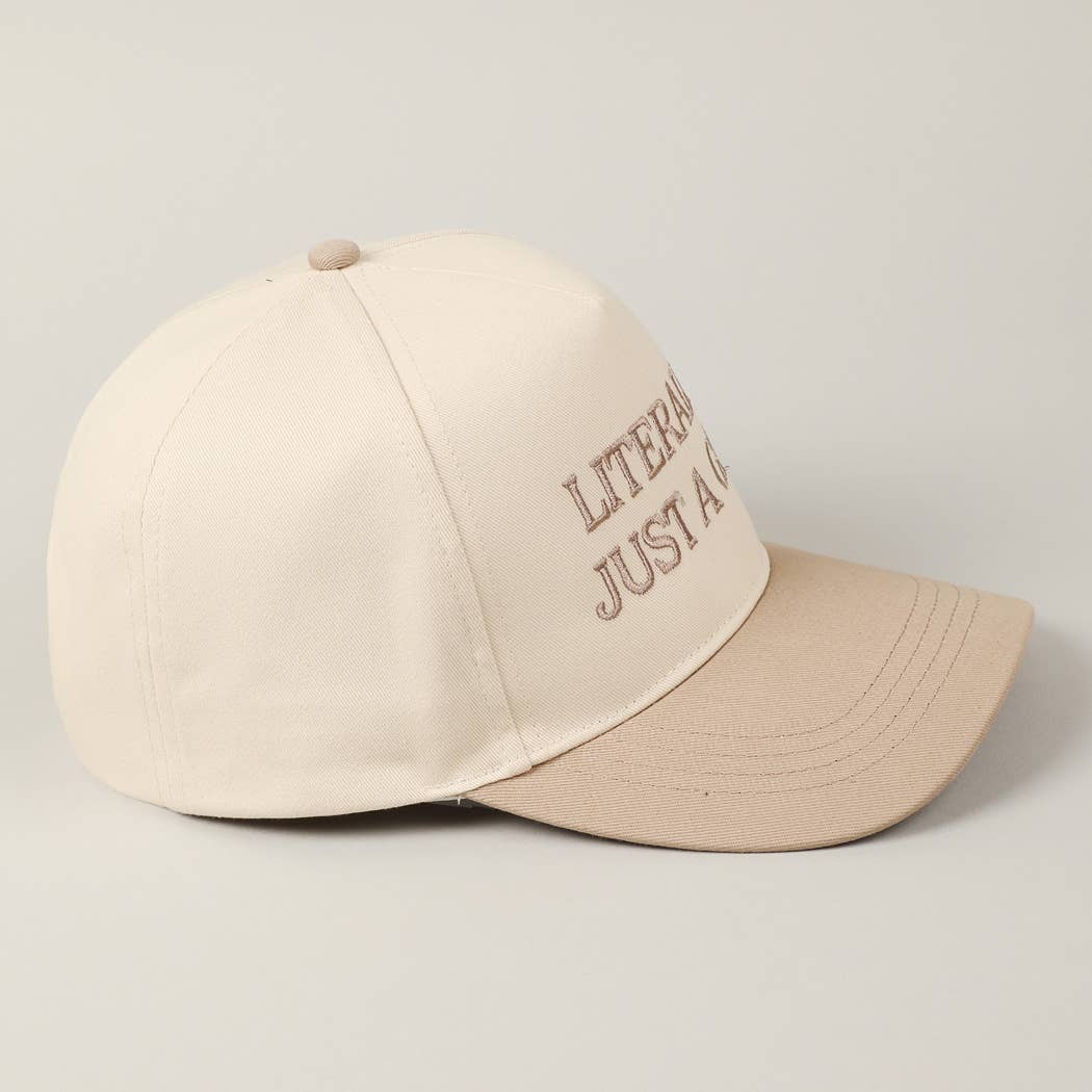 Literally Just A Girl Embroidery Two Tone Trucker Hat
