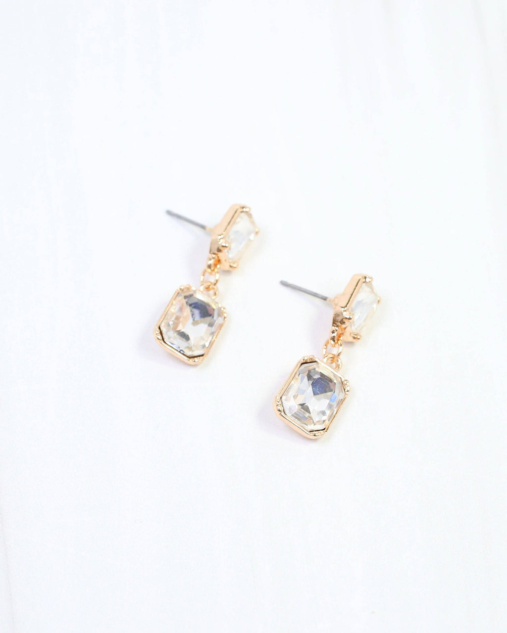Chloe Crystal Drop Earring Gold