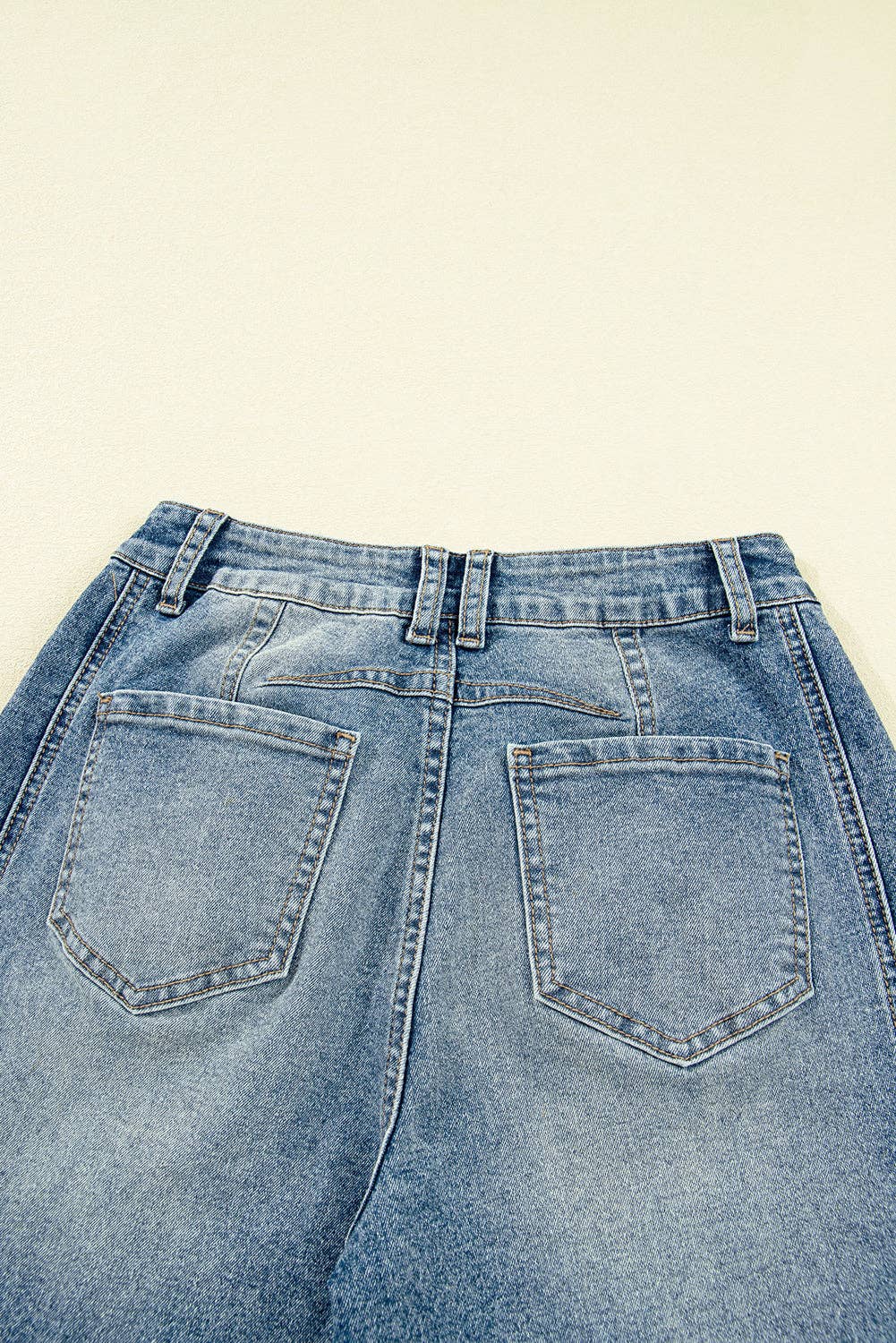 Dusk Blue Vintage Washed Seam Detail Shift Jeans