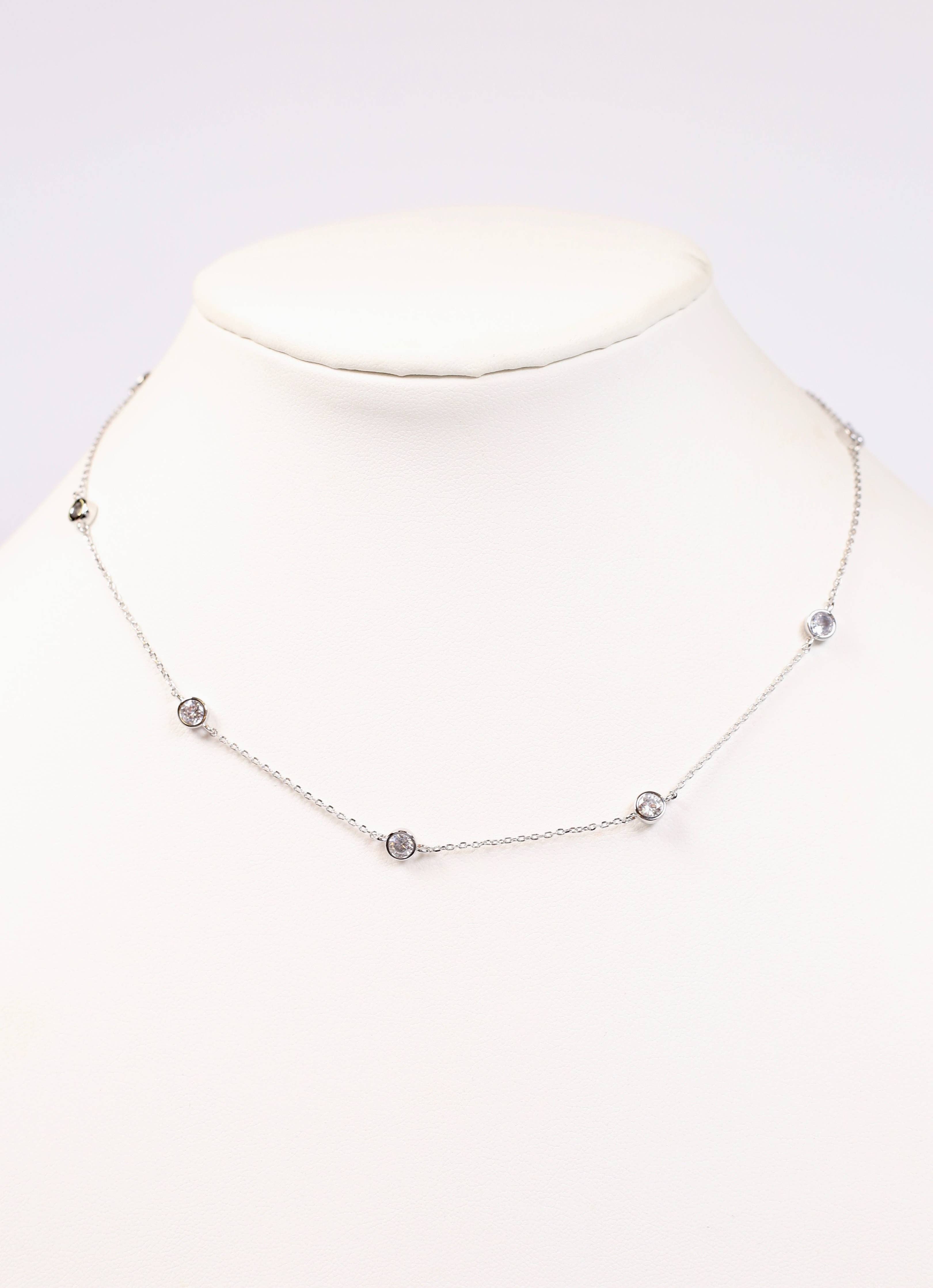 Waterloo CZ Necklace SILVER