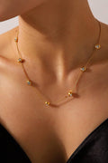 18K STAINLESS STEEL TARNISH FREE RHINESTONE NECK