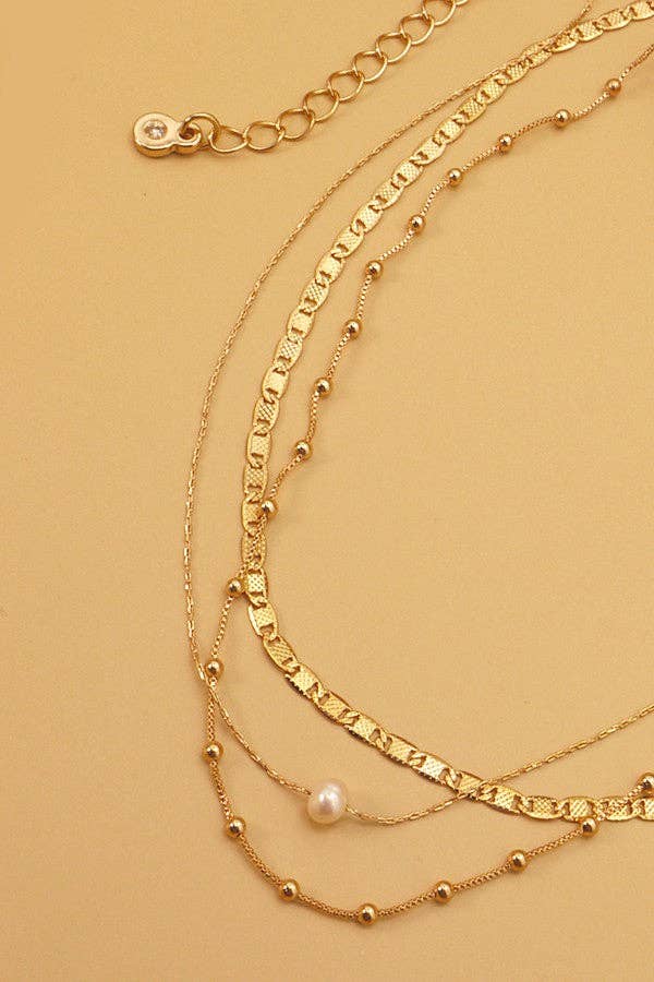 DELICATE 3 LAYERED CHOKER NECKLACE
