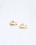 Kacey Double Row CZ Huggie Earring Gold