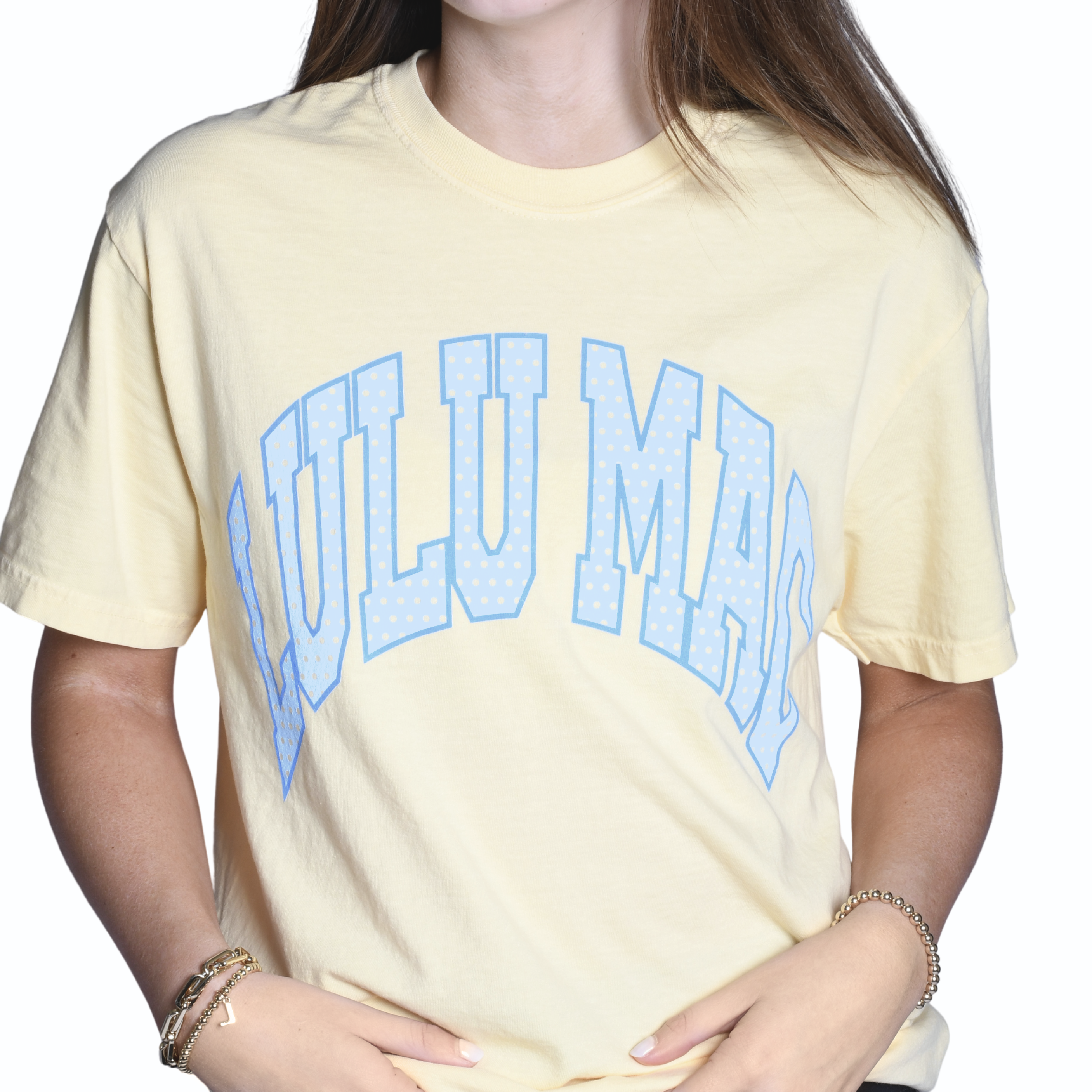 Lulumac Polka Dot Adult Butter Comfort Colors Tee