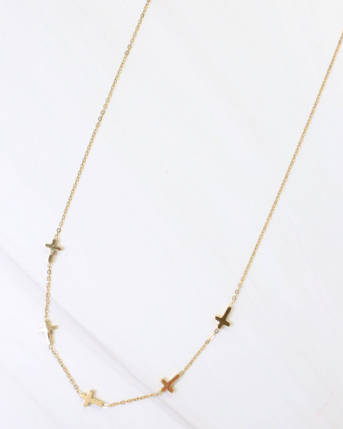 Gunnison Cross Necklace WP Gold