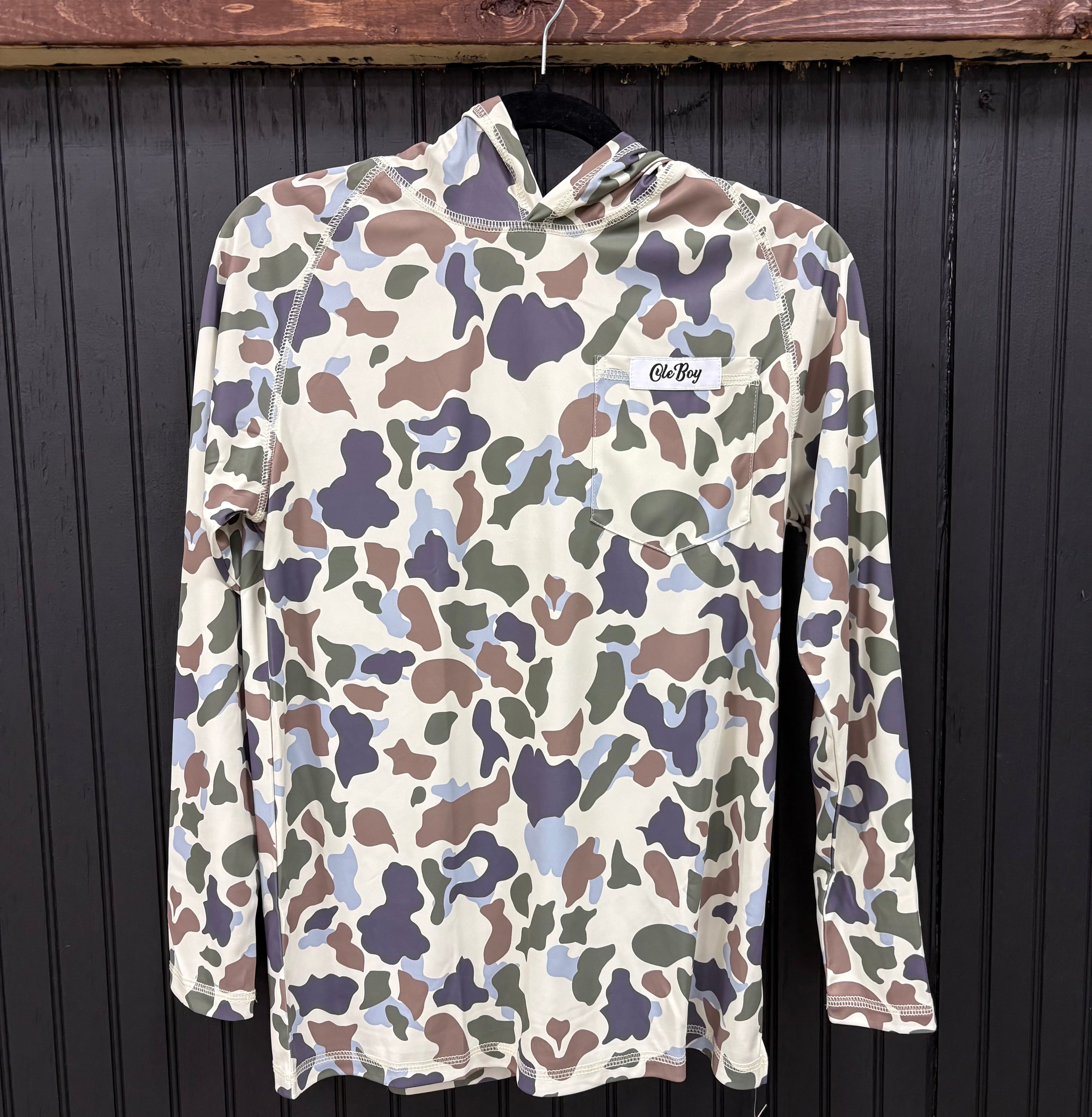 Ole Boy Youth Backwoods Camo Performance Hoodie
