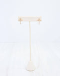 Vicksburg CZ Cross Earring Gold