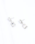 Chloe Crystal Drop Earring Silver
