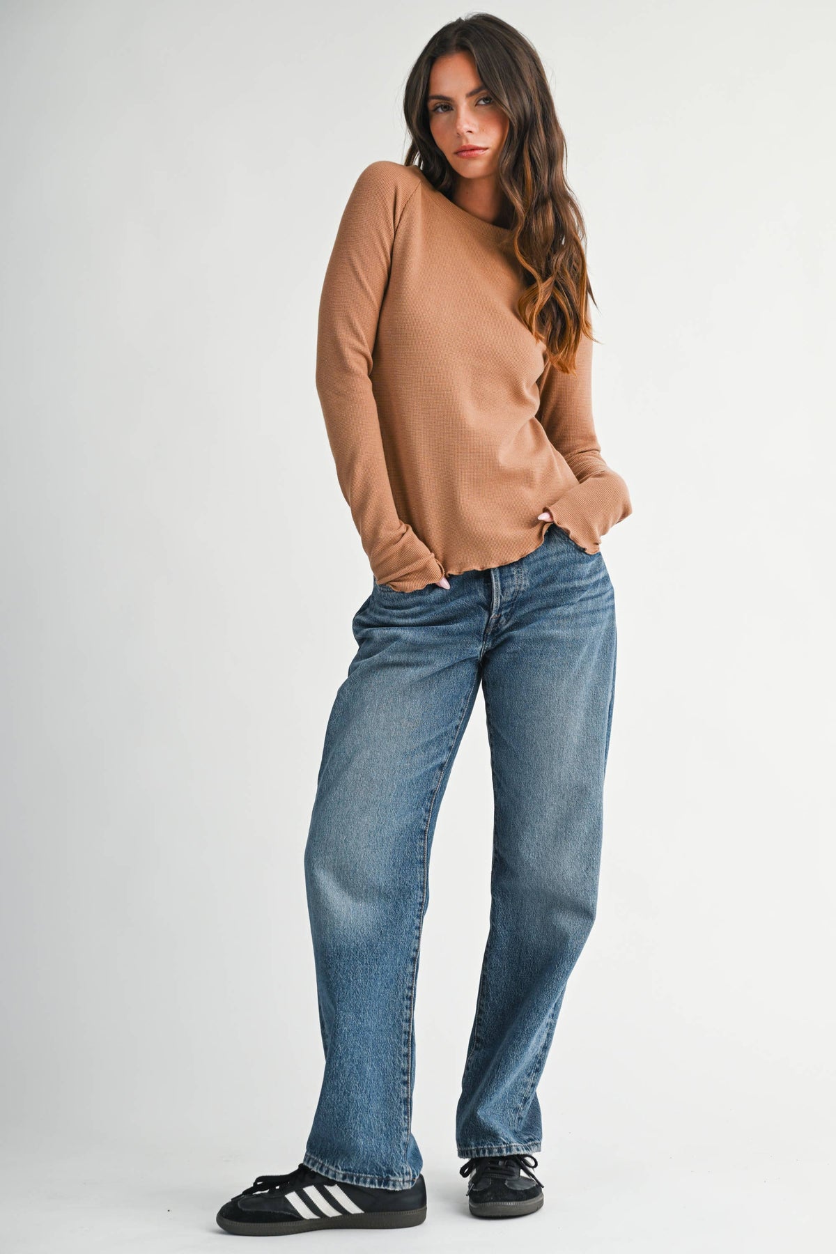 Thermal Knit Long Sleeve Top