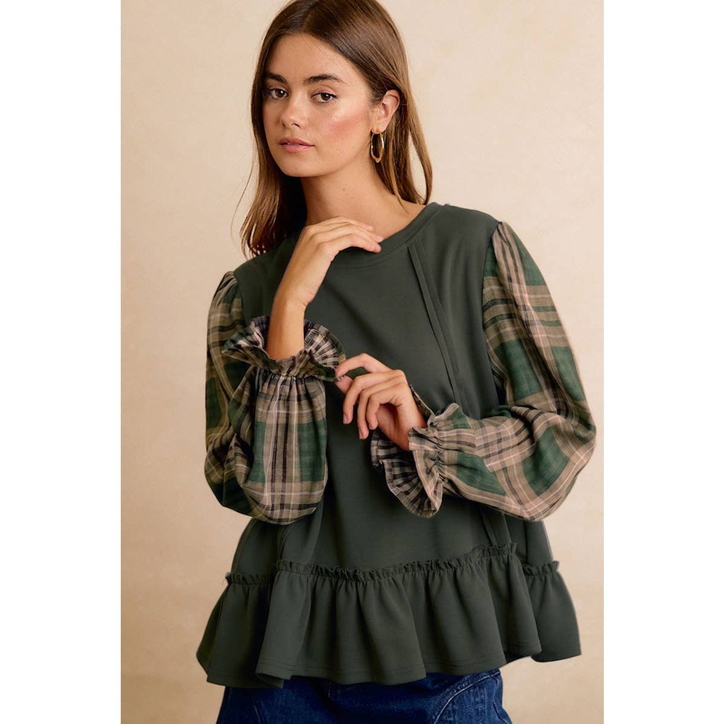 The Sweet Tea & Plaid Top