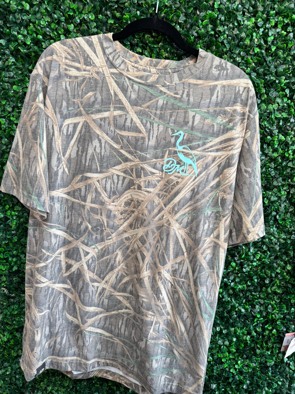 Dirty Marsh Teal Bird Camo Tee