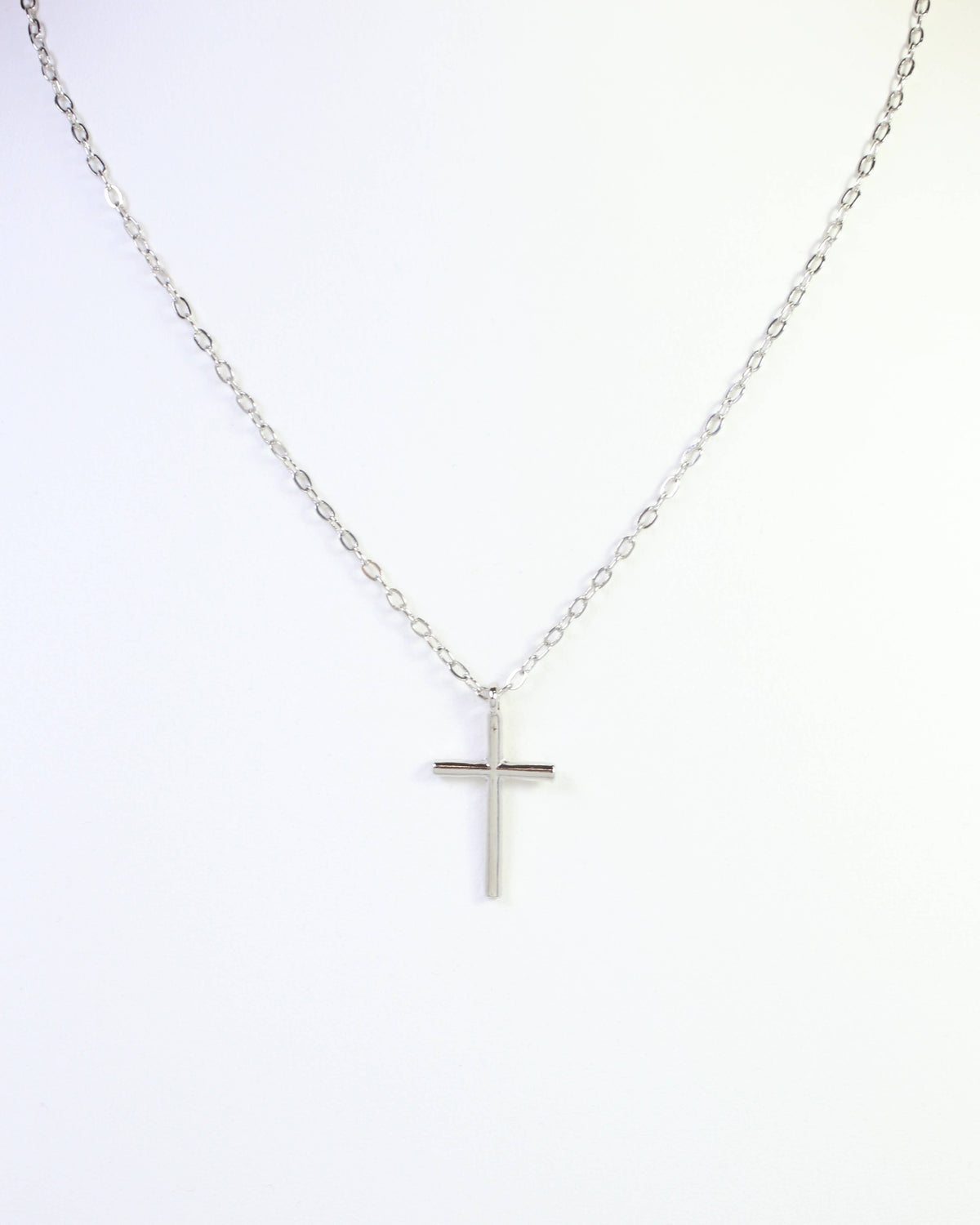 Carla Cross Necklace Silver