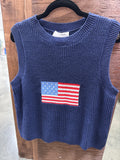 Flag Printed Knitter Sleeveless