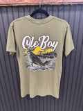 Ole Boy Hooked Up Bass Fishing Graphic Tee