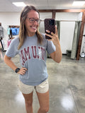 Lulumac Maroon/White Polka Dot Adult Granite Comfort Colors Tee