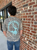 Dirty Marsh Teal Bird Camo Tee