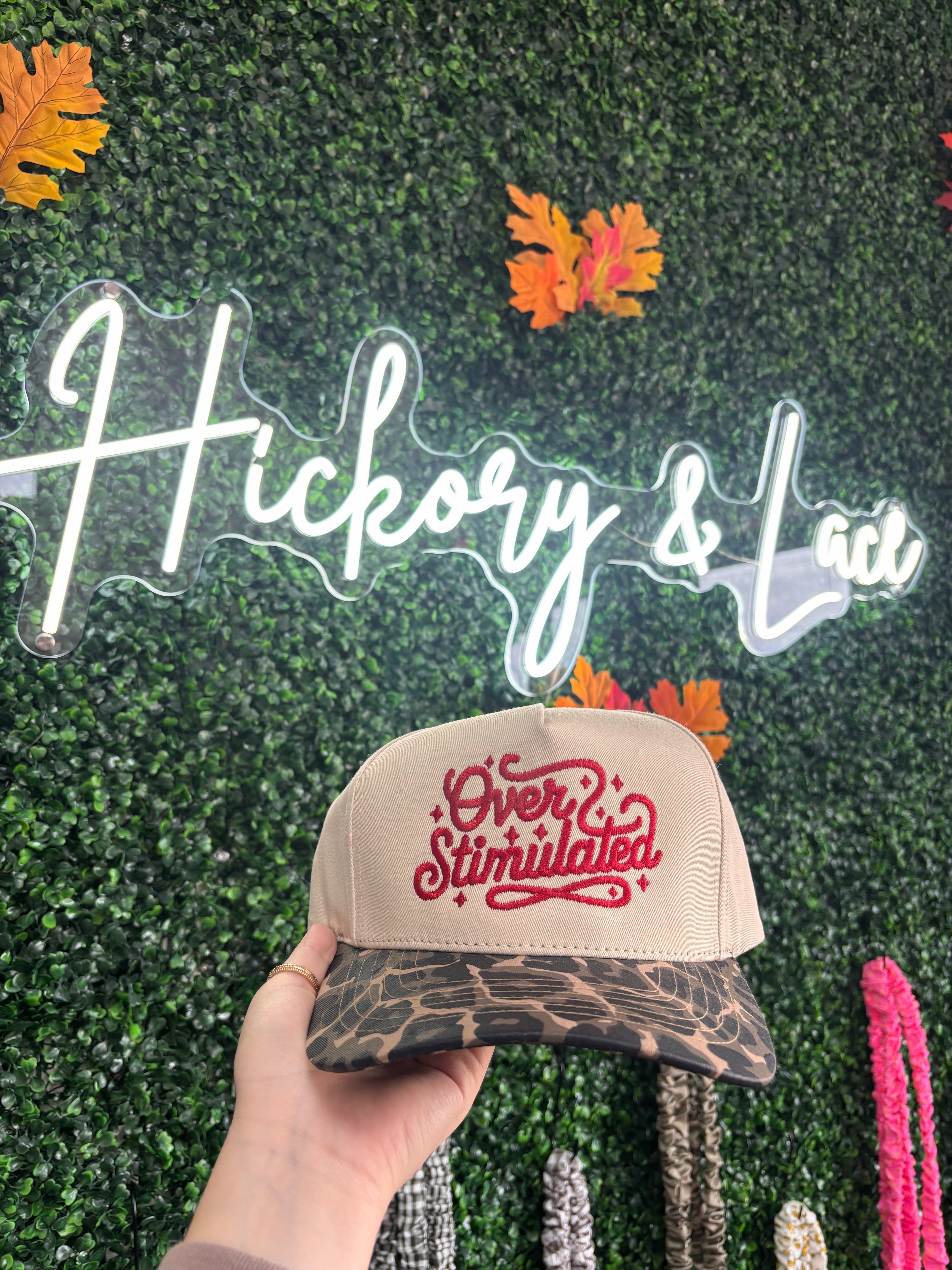 Overstimulated Camo Trucker Hat