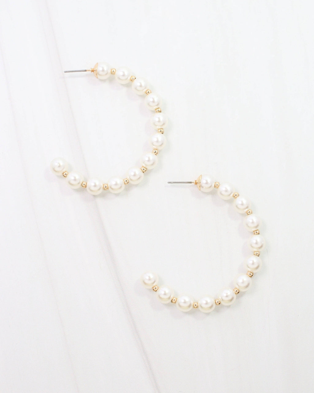 Moore Pearl Hoop Earring Gold