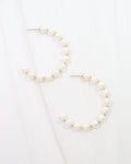 Moore Pearl Hoop Earring Gold