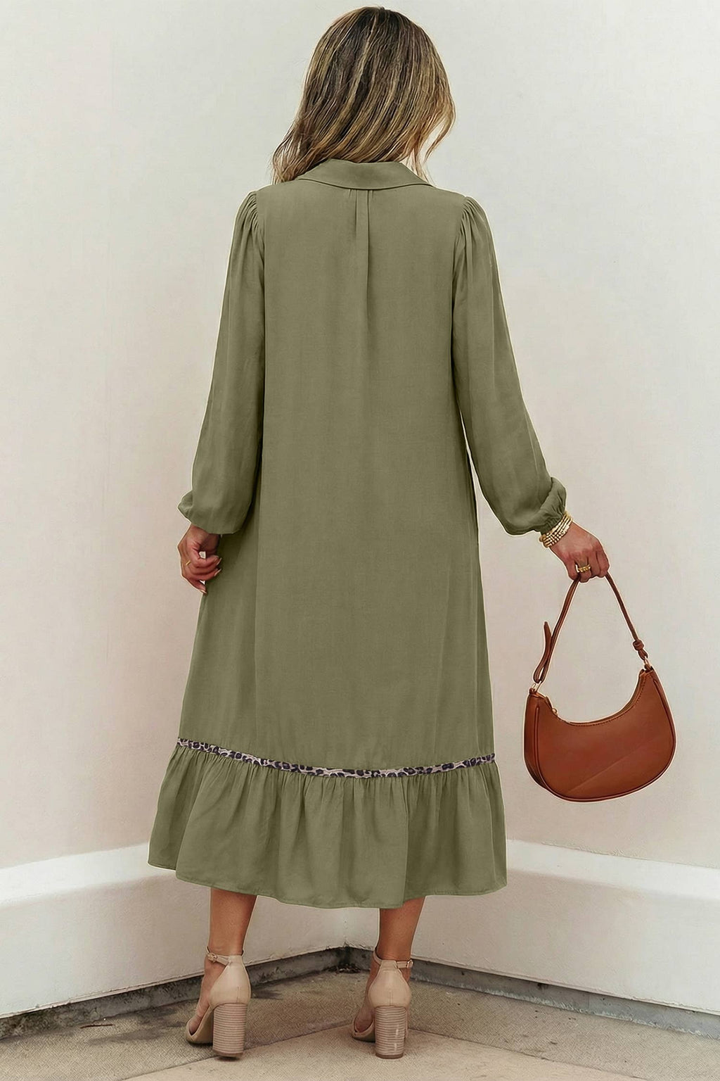 Olive Grove Midi Dress