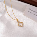18K STAINLESS STEEL TARNISH FREE CLOVER NECKLACE
