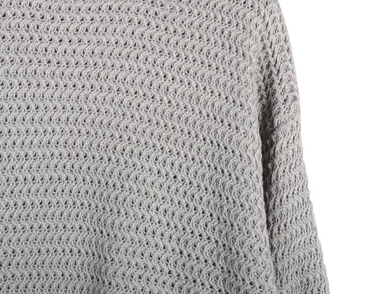Chunky knit side split  plain knit sweater jumper