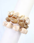 Rayna Beaded Bracelet Set Natural