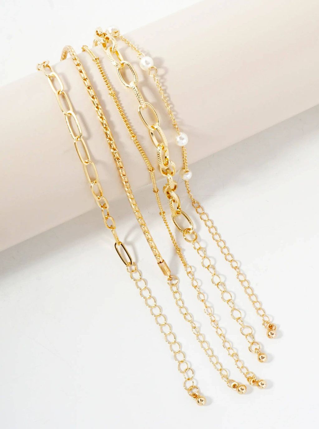 5-Piece Layered Stackable Chain Bracelet Set AB1522