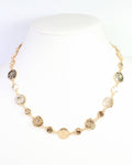 Danvers 42" Hammered Circle Long Necklace Gold