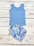 Baby Girls Coral Print Shorts Set