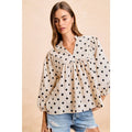 POLKA DOT CORDUROY TOP