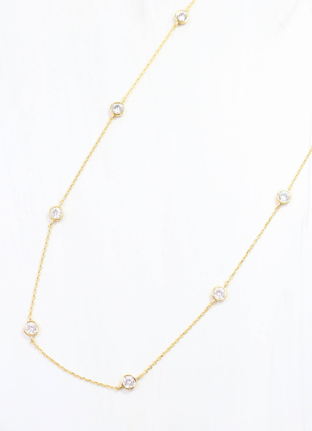 Waterloo CZ Necklace Gold