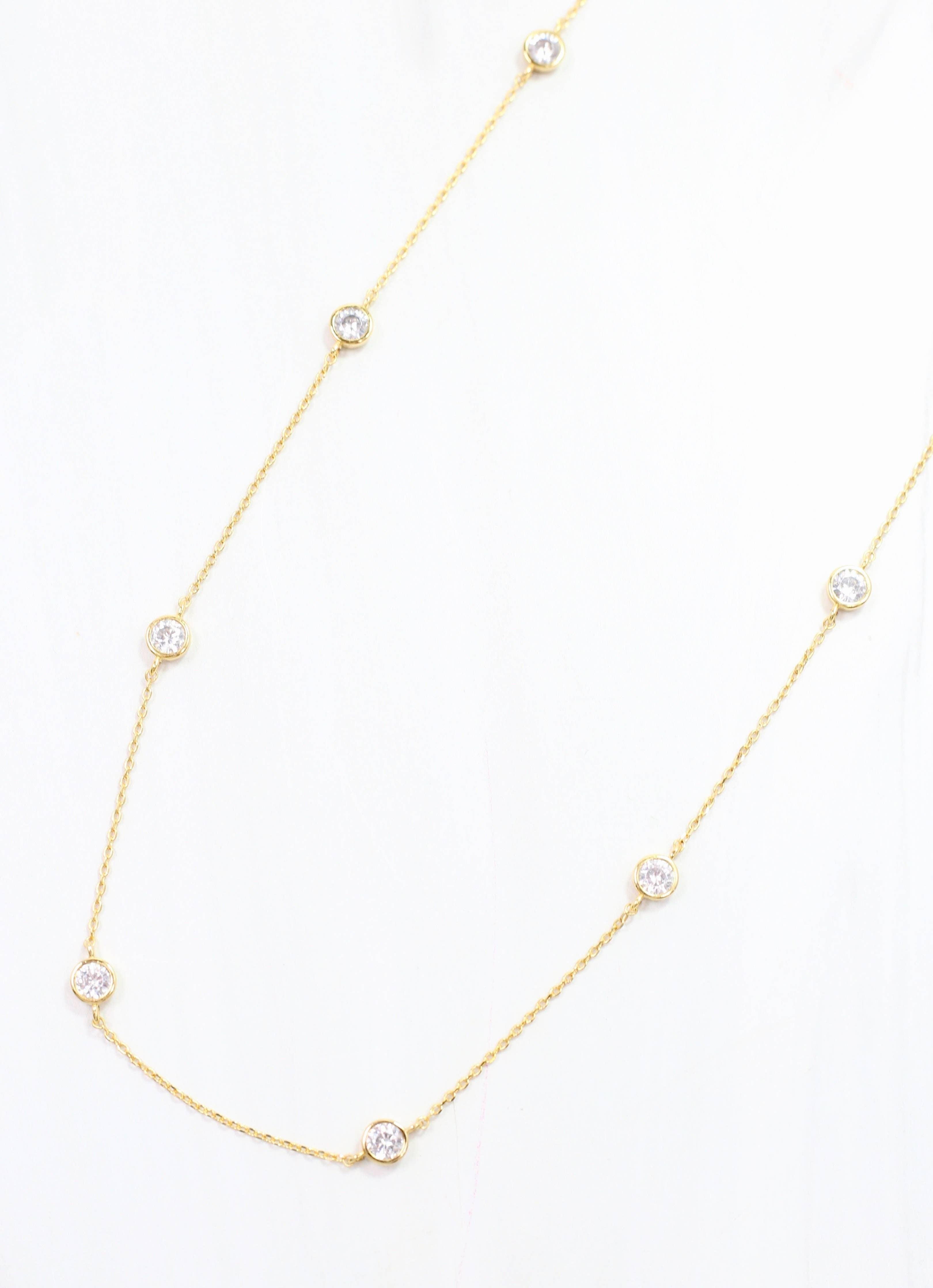Waterloo CZ Necklace Gold