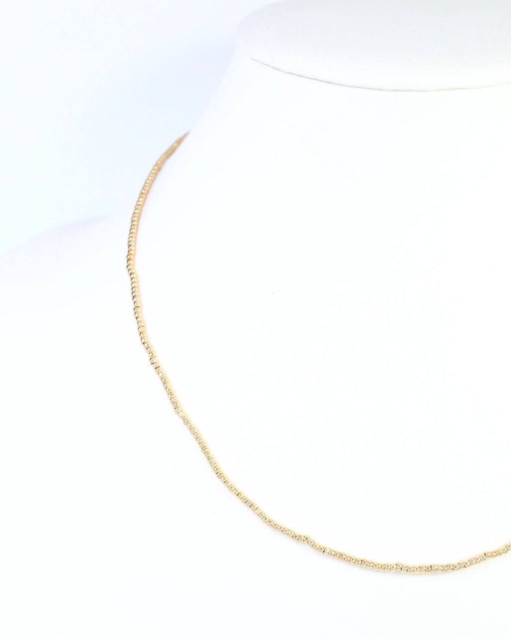 Mattie Dainty Beaded Necklace Gold