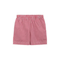 Baseball Smocked Shirt and Red Gingham Shorts Set